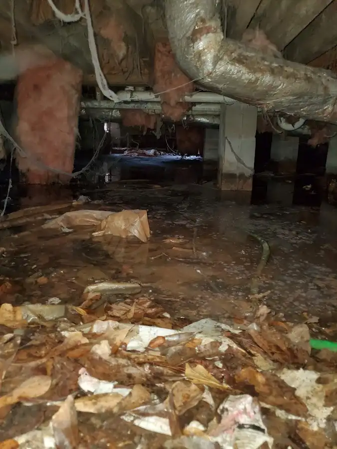 Crawl space flood assessment for Commercial Water Damage Restoration in Mount Carmel